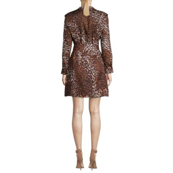 Veronica Beard Hanneli Animal Print Linen Shirtdress Womens Size 0 NWOT $495 - Picture 2 of 14